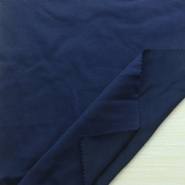 棉氨纶弹力双面珠地网眼布运动短袖T恤工装面料PK双珠地网眼布料