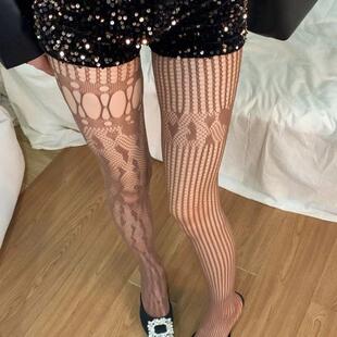Modern Lace Spliced hollow Net Stockings Spring And Summer
