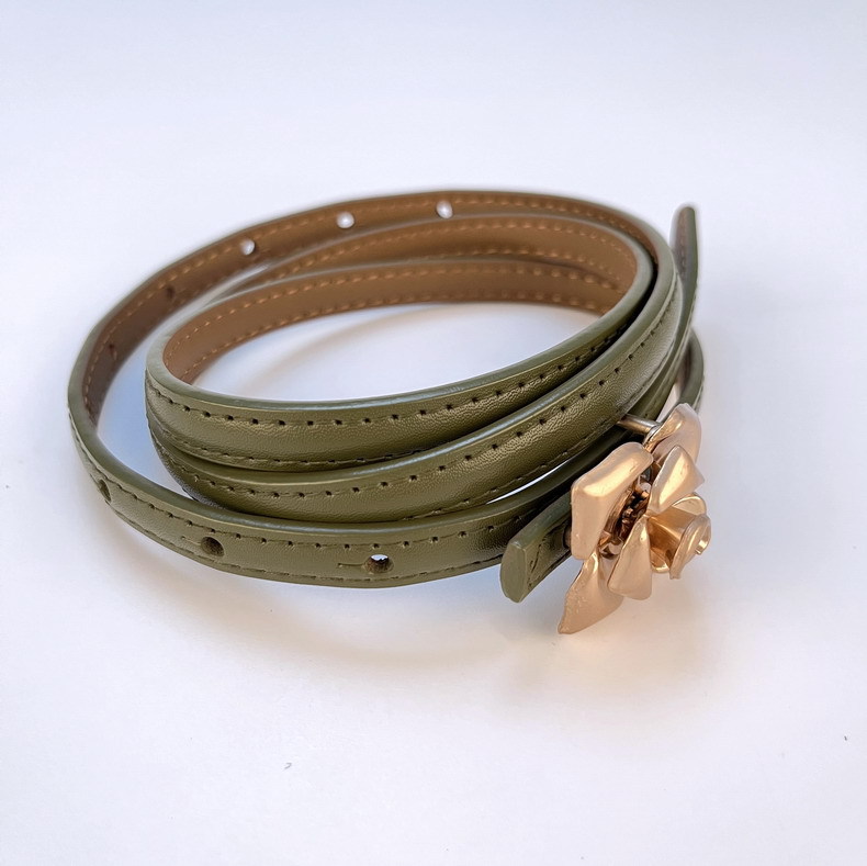 Nový dámský tenký pas z pravé kůže, dámský květinový pas, zeštíhlující efekt, dámský pásek z hovězí kůže se svetrovými šaty, dámský styl_voghion.com