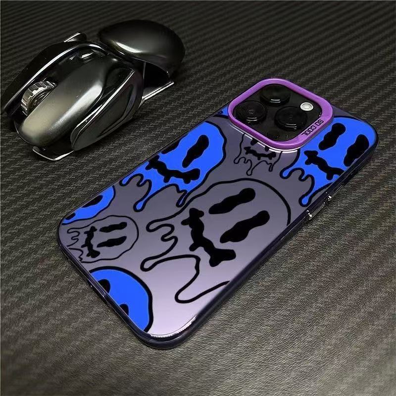 Color Silver Shell-Purple-Demon Smiley SDF345