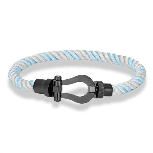 Polishing Design Casual U Shape 304 Stainless Steel Rope String Bracelets Wholesale
