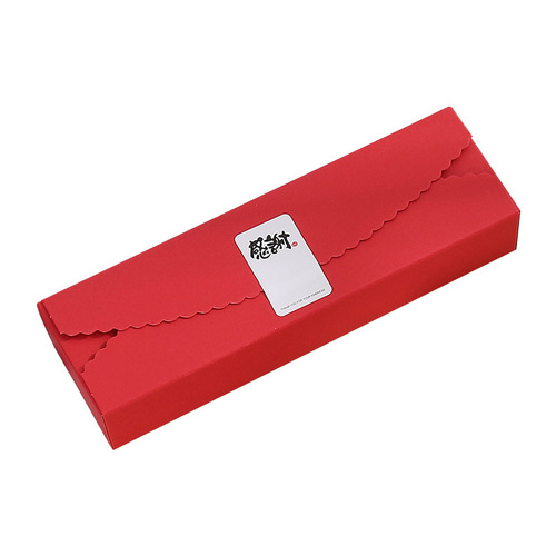 Simple folding long biscuit box creative kraft paper candy pastry box snowflake crisp nougat packaging gift box