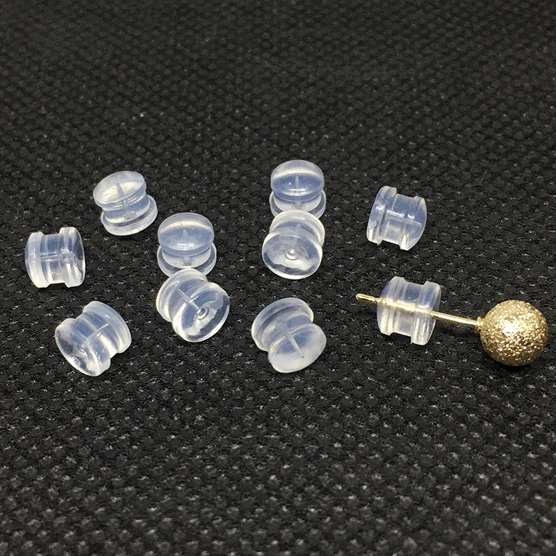Korean-Made Silicone Ear Plugs, Transparent Plastic Earplugs, DIY Earrings, Ear Jewelry Accessories, Semi-Finished Ear Studs, Environmentally Friendly Silicone