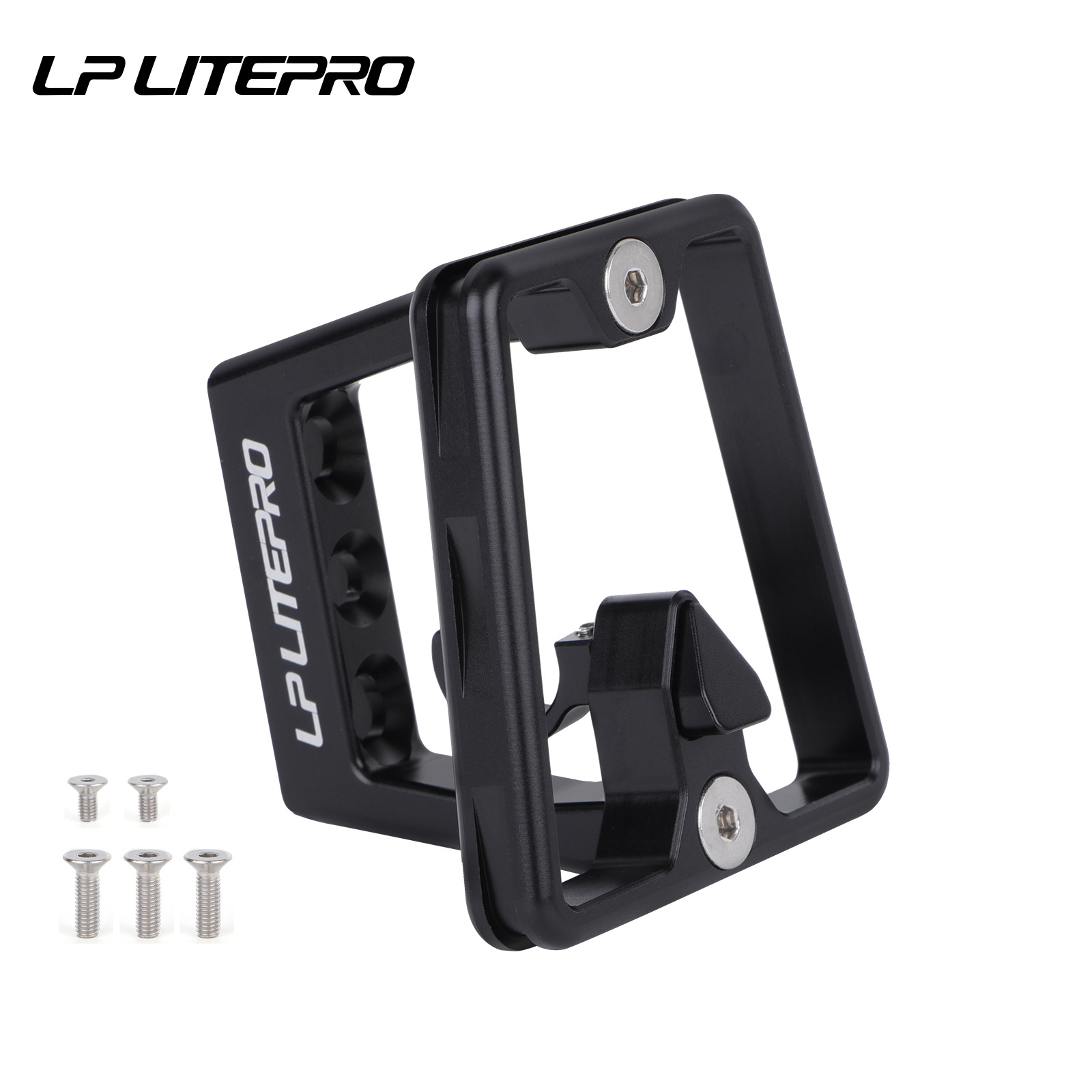 Adecuado para el coche plegable de tela pequeña línea grande soporte de Nariz de cerdo 3 agujeros aleación de aluminio estante delantero asiento delantero portador