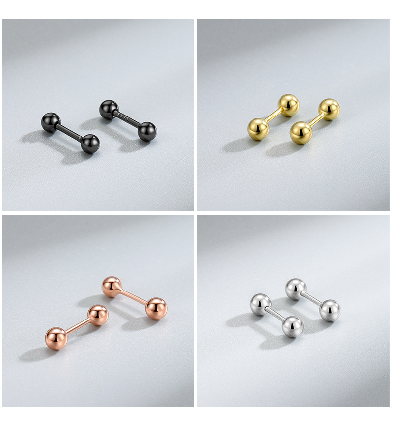 Simple Style Geometric Silver Plating Ear Studs 1 Pair display picture 5