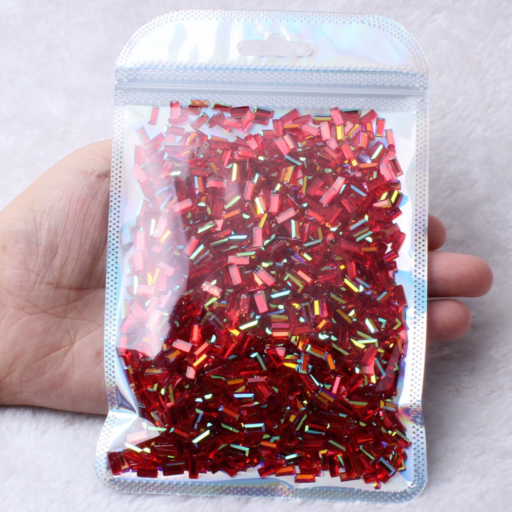 Rectangular nail decoration for manicure, diamond accessory for nails, new collection, internet celebrity, DIY