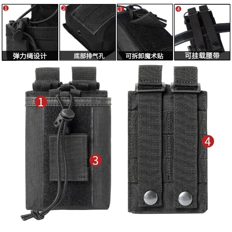 Deportes al aire libre táctico bolsa de la Cámara bolsa de accesorios de radio multi-función herramienta bolsa de colgar bolsa táctica MOLLE