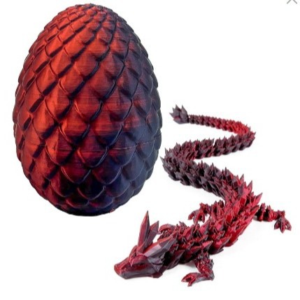 레이저 레드와 블랙(8cm 계란 + 18cm 드래곤) 고품질