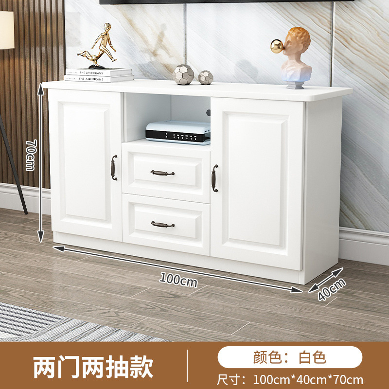 Mueble de TV de madera maciza, moderno, sencillo, pequeño apartamento, sala de estar, nuevo dormitorio para el hogar, almacenamiento de estilo europeo, armario alto multifuncional