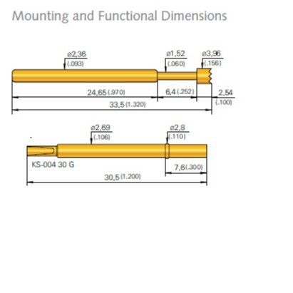 现货供应德国INGUN GKS004 206 进口高仿探针 kts大电流测试探针