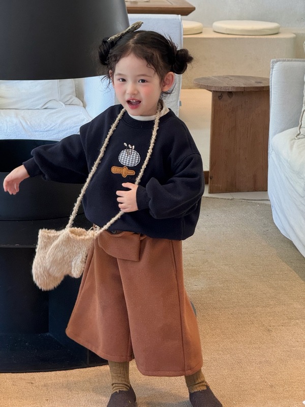 儿童加绒加厚卫衣2025冬季新款女童宝宝印花长袖上衣女孩保暖冬装|undefined
