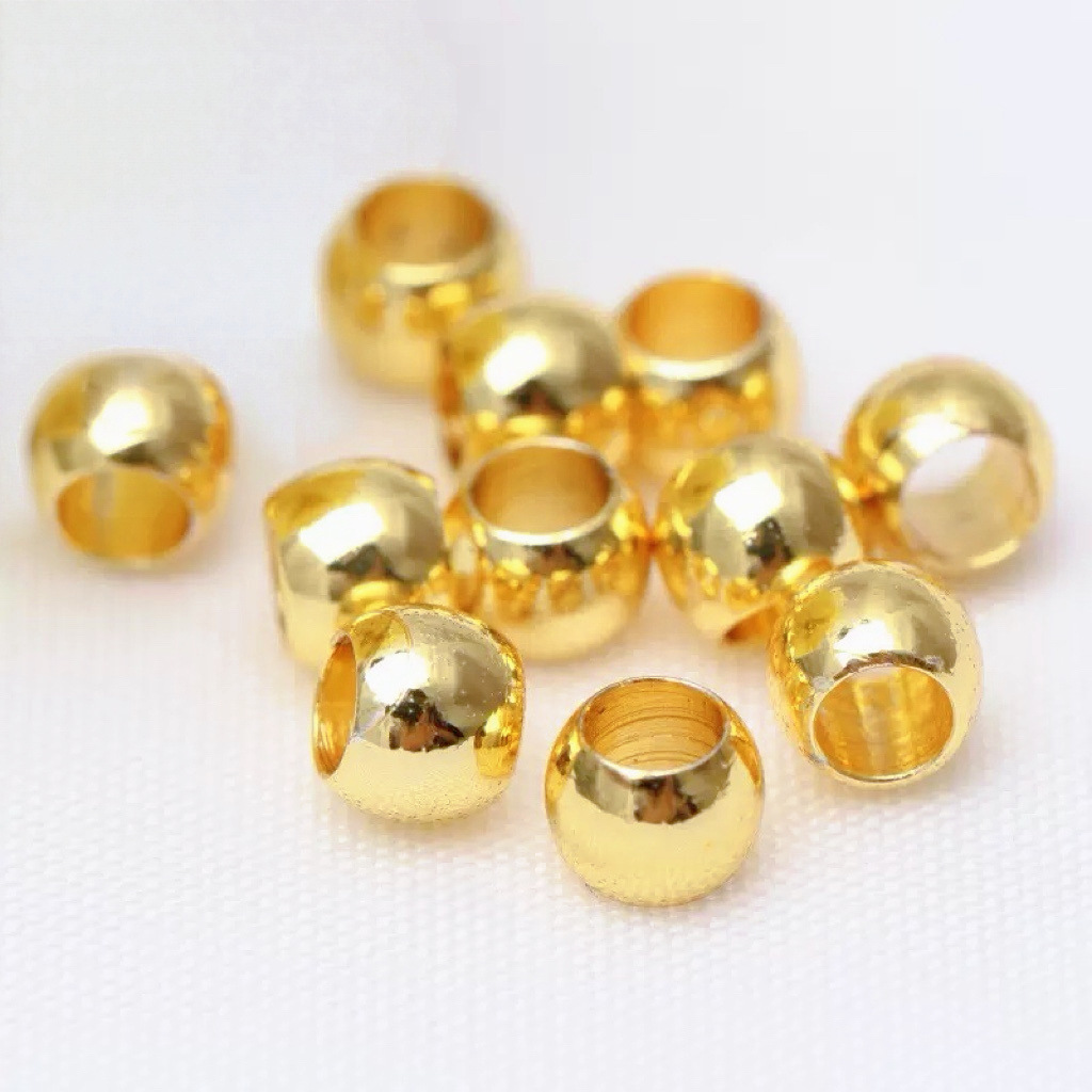 Glossy copper beads