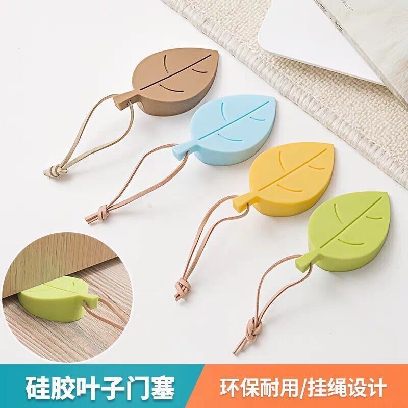 Creative Silicone Leaf-Shaped Door Stopper, Anti-Pinch Door Stopper, 3D Safety Door Stopper, Hangable Door Stopper Creative Silicone Leaf-Shaped Door Stopper, Anti-Pinch Door Stopper, 3D Safety Door Stopper, Hangable Door Stopper