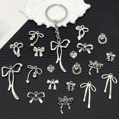 10 Butterfly Knot DIY Alloy Lattice Cute Pendant Charming Handmade Necklace Bracelet Earrings Accessories