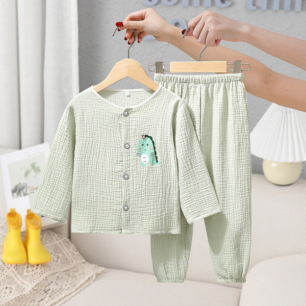 Summer children's cotton gauze pijama for boys