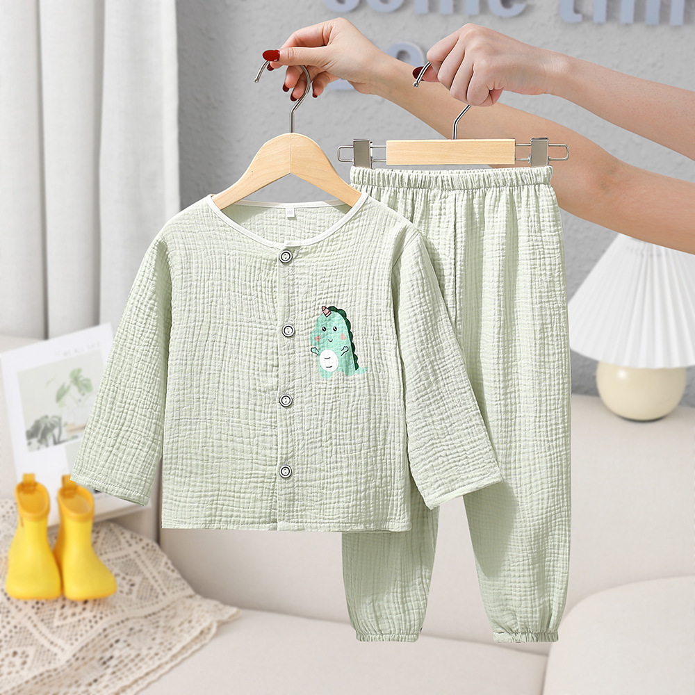 Summer children's cotton gauze pijama for boys