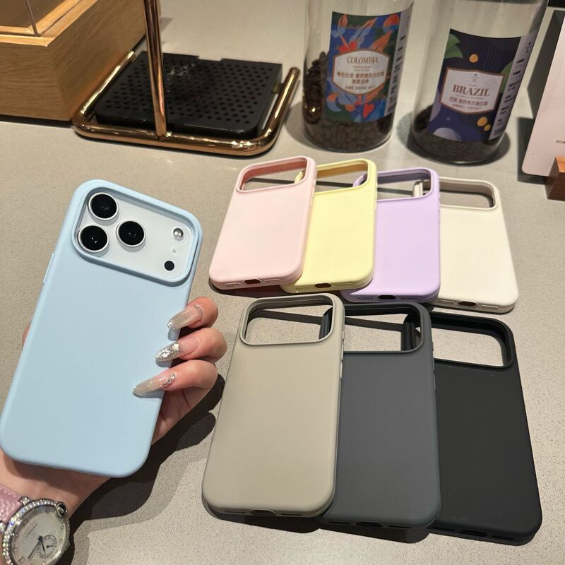 官方适用iPhone17Promax固态硅胶磁吸手机壳苹果16亲肤手感保护套|undefined