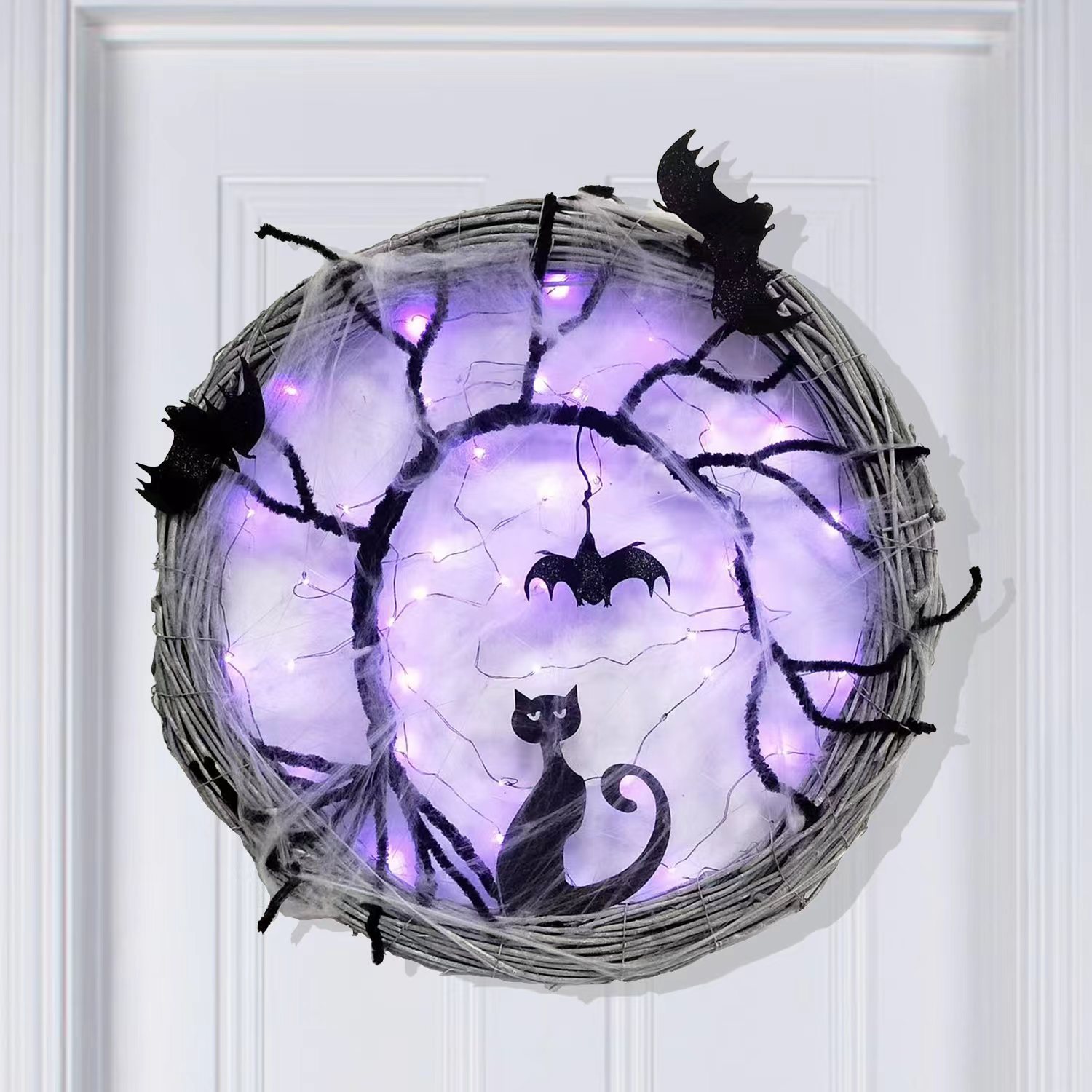 2024 transfronterizo Amazon nuevo Halloween guirlandas decoración de terror puerta delantera colgar decoración del hogar guirlandas de fiesta