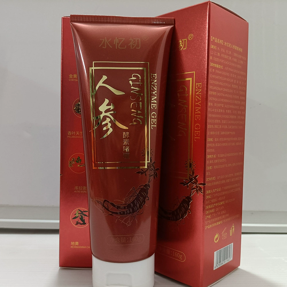 Гель с ферментами женьшеня, 160 г, массажный гель для салона красоты, массаж тела, плеч, шеи, спины, ног, прозрачный