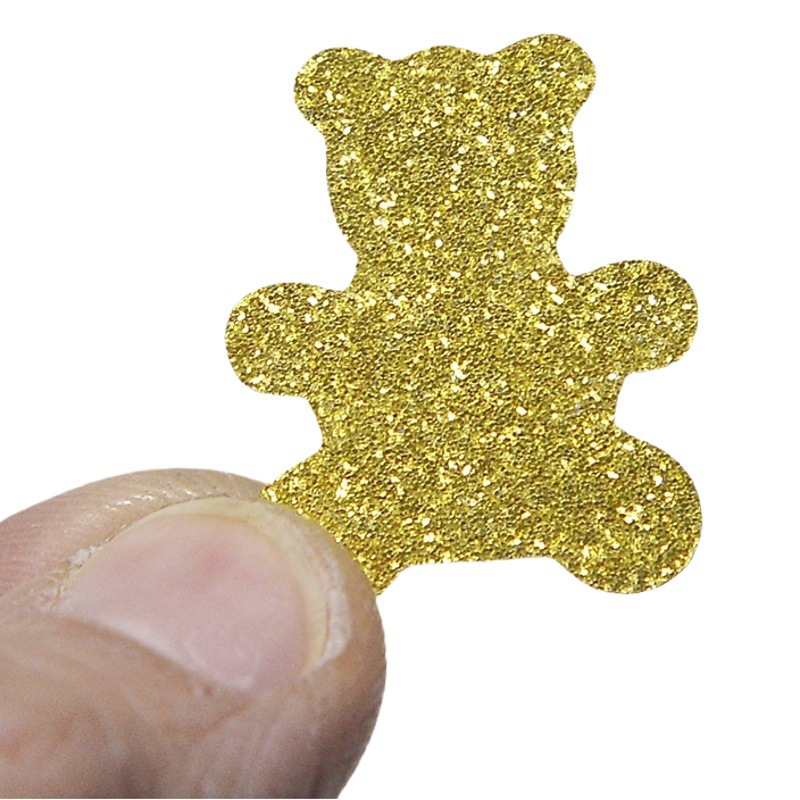 Tema del partido mesa de postre mesa de escritorio decoración oso colorido papel trozos 100 piezas de acrílico