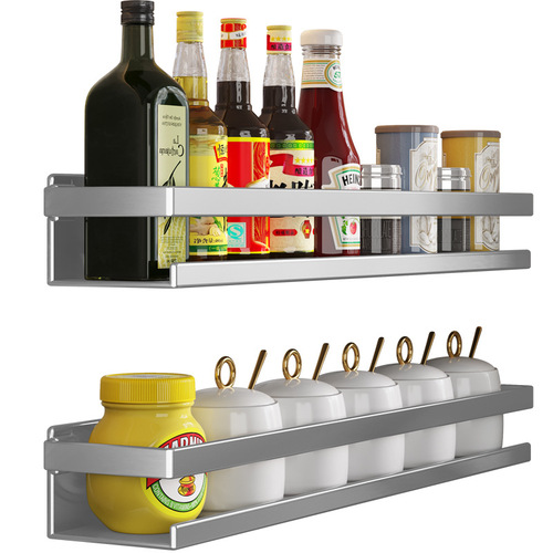 Kitchen rack without punching wall-mounted condiment rack wall-mounted condiment multi-functional household condiment storage rack