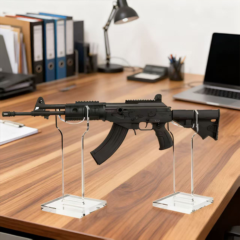 Ventas transfronterizas de acrílico transparente fuente de fabricación mayorista modelo de arma de armas de exhibición de armas de protección táctica de arma larga