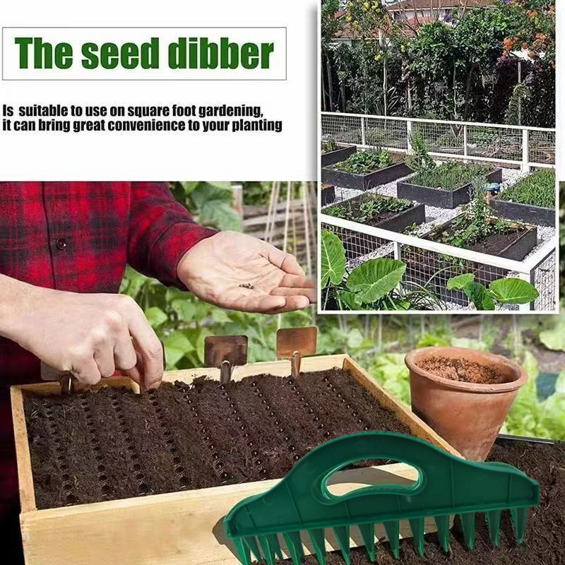 跨境新款播种打孔器种子间隔工具蔬菜植物播种土壤快速打孔园艺|undefined