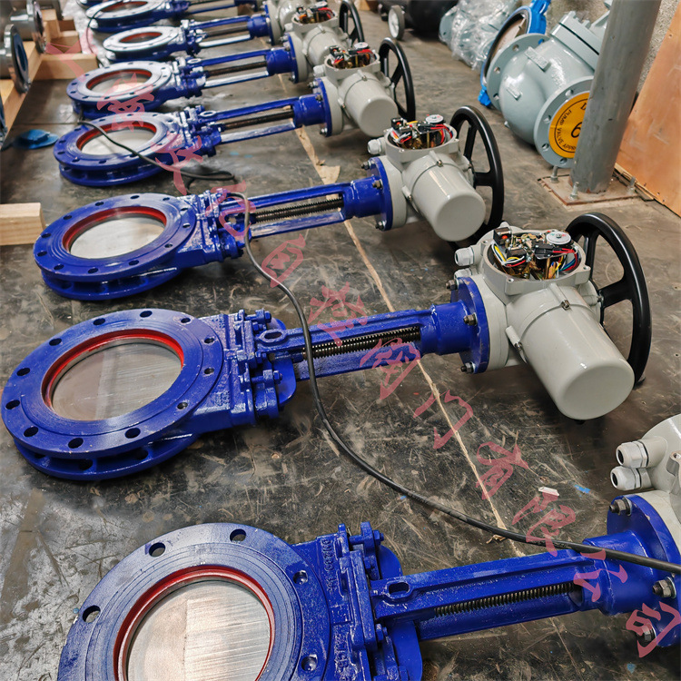 PZ973TC-10C系列电动刀型闸阀 PN1.0衬陶瓷刀型电动闸阀DN200