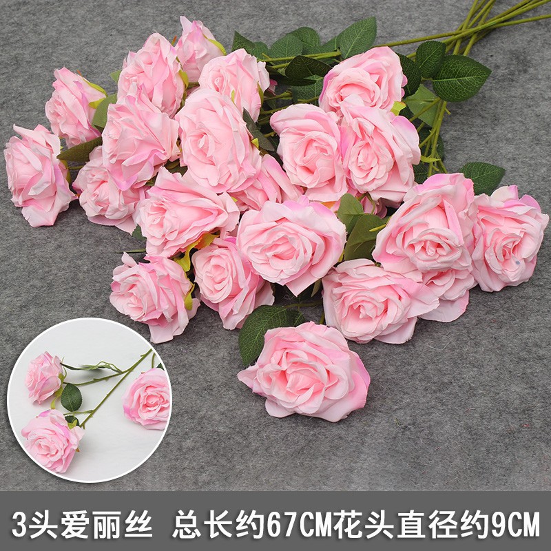 10 flores rosadas bodas flores de seda decoración floral flores falsas hortenida Wenxin Road Artes florales otros