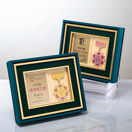 新款水晶勋章授权牌a4结业授权聘优秀员工颁奖打印奖牌厂家批发