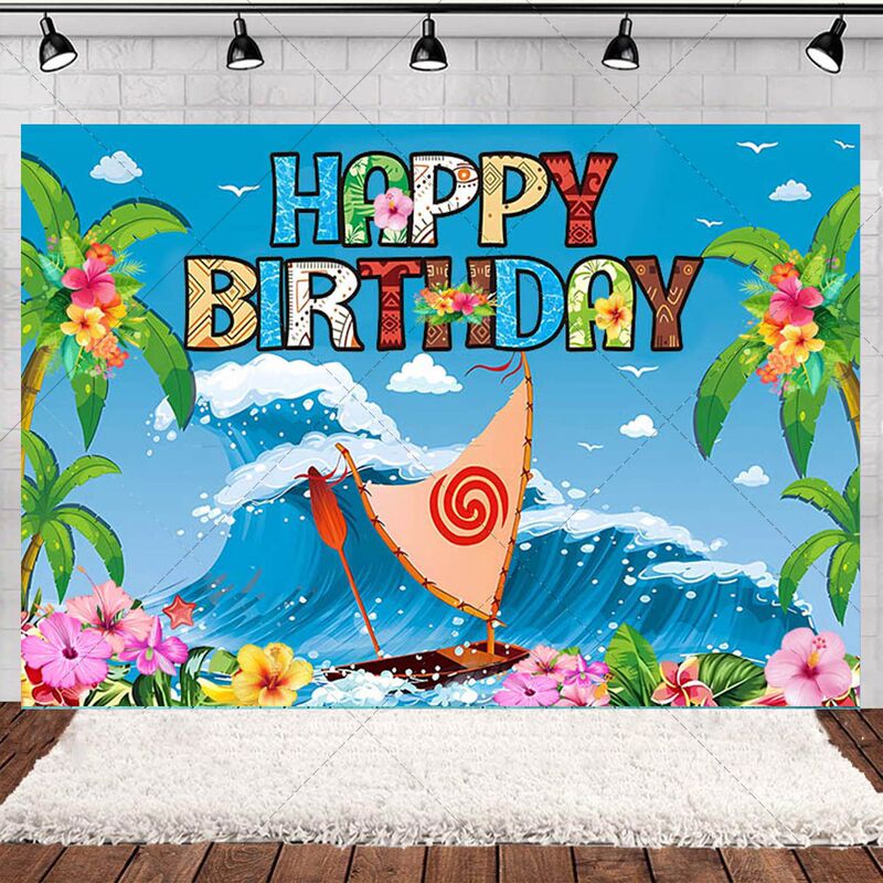 Amazon's New Moana-Themed Children's Birthday Party Photography Backdrop Studio Banner Amazon's New Moana-Themed Children's Birthday Party Photography Backdrop Studio Banner