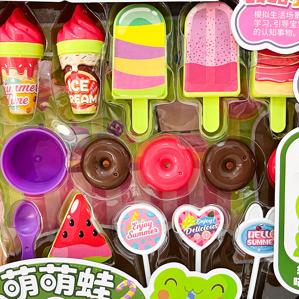 Niñas en casa comida simulada postre pastel café té de la tarde regalos de la institución de educación y capacitación infantil caja de regalo