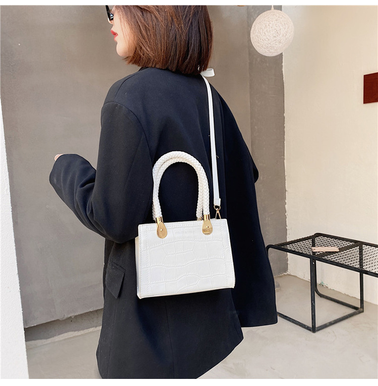 Fashion Stone Pattern Solid Color Shoulder Messenger Bag display picture 4