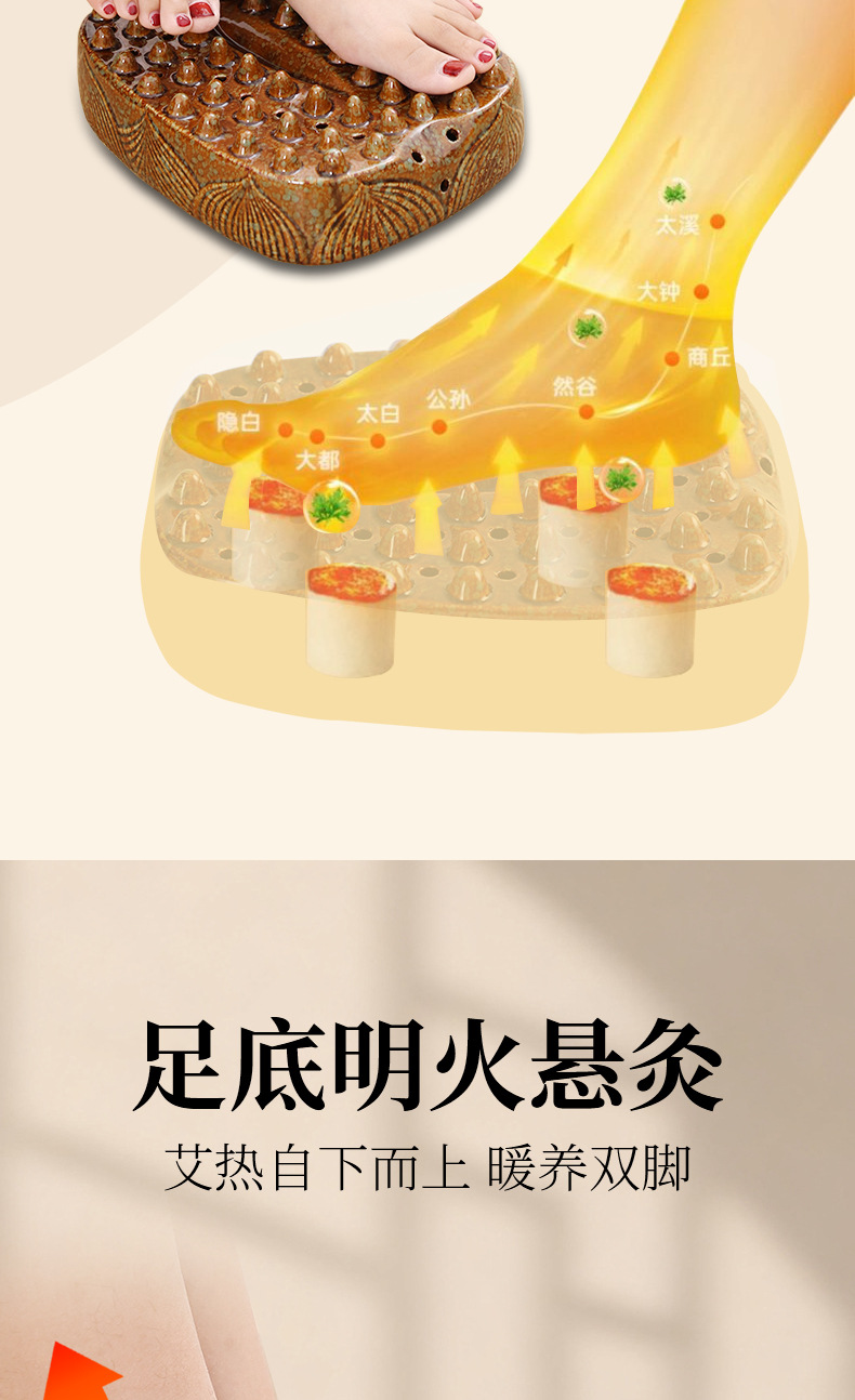 Foot Moxibustion Device for Home Warm Therapy with Aged Moxa Stick Box for Sole and Foot Care key features