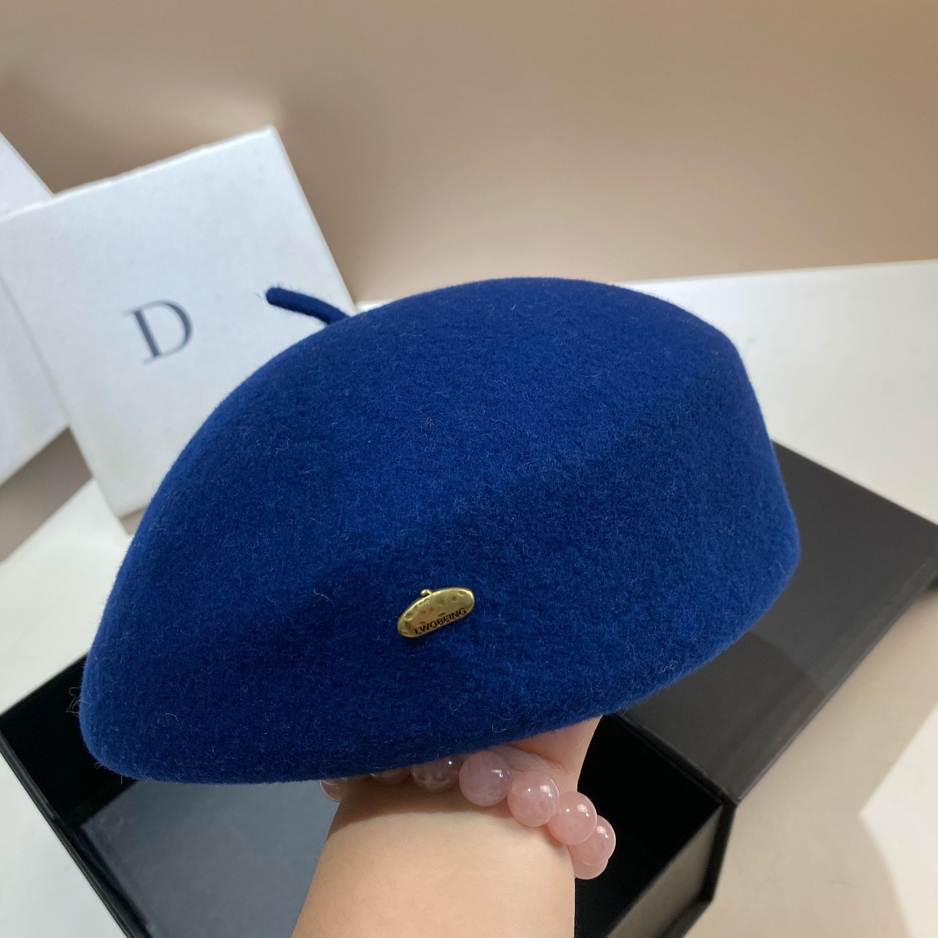 Hochwertige Baskenmütze aus Wolle, koreanische Version, dreidimensionaler Flugbegleiterhut im Promi-Stil, modisch und_voghion.com