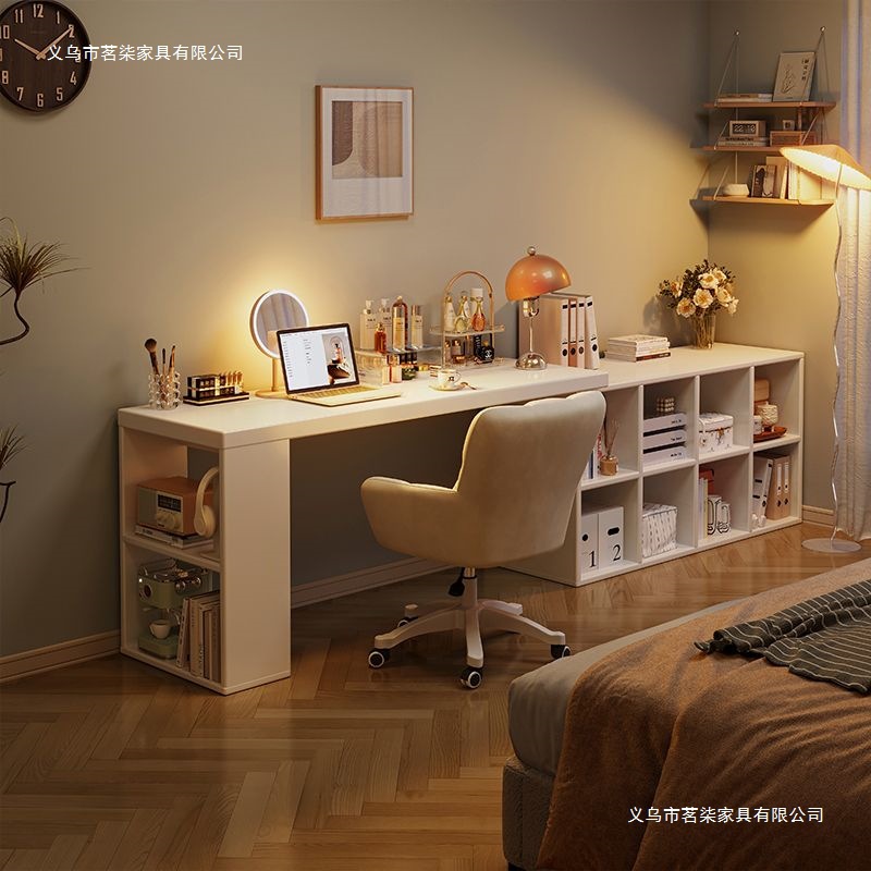 Corner Desk Home Study Table Bedroom Girls Dresser Bookcase Integrated Office L-Shaped Corner Computer Desk