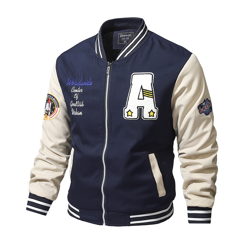 Europa y Estados Unidos de béisbol hombre invierno 2024 nueva moda chaqueta piloto suelta chaqueta juvenil casual abrigo suelto