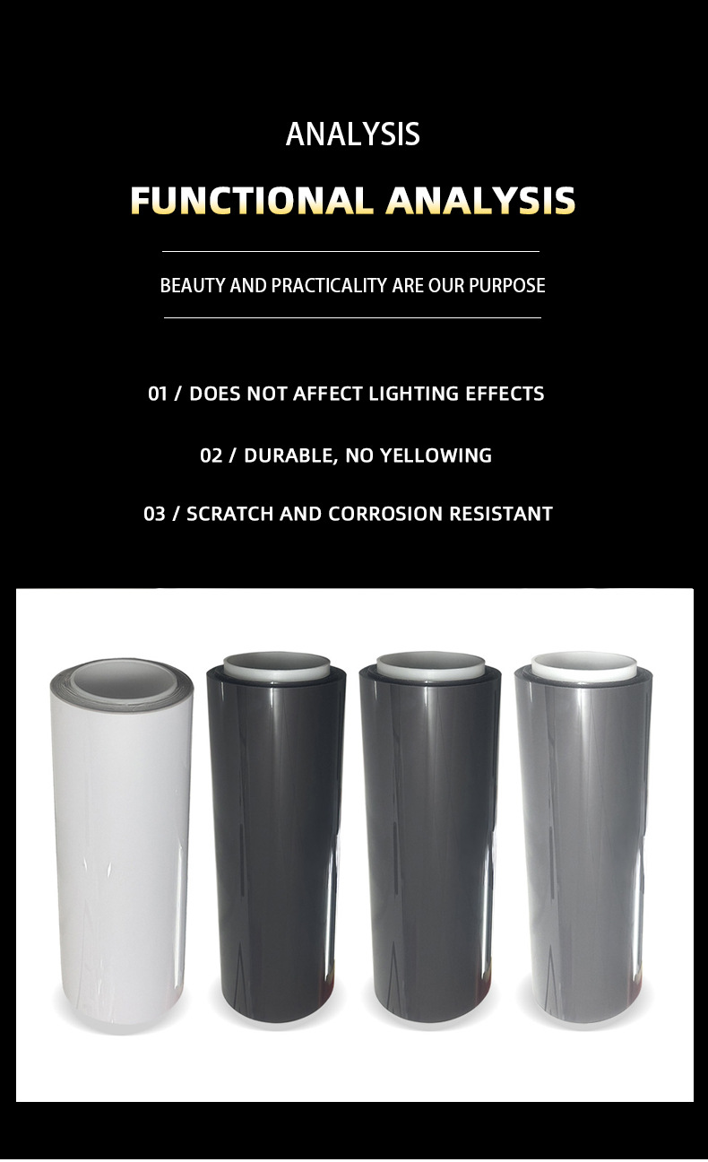 Cross-border car TPU blackened light film PPF headlight protective film scratches automatic repair protective car light transparent car film