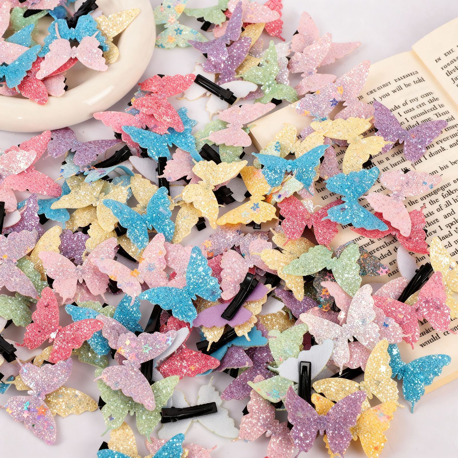 金粉EVA奖励贴幼儿园宝宝自粘贴儿童教师表扬小学生优秀蝴蝶贴