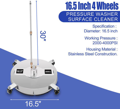 Wholesale cleaning machine high pressure stainless steel floor scrubber 16.5 inch surface cleaner 4 wheel scrubber 4000psi