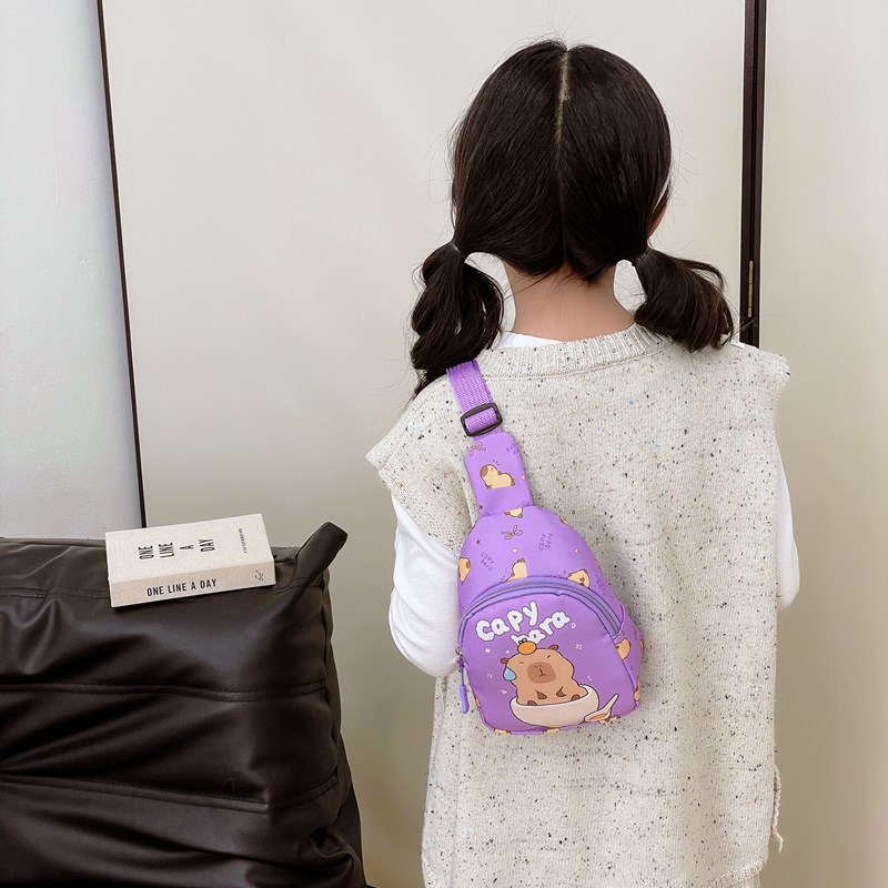 Capibala bolso de pecho de dibujos animados japoneses encantadores mini bolso de bebé 2025 nuevo bolso de impresión para niños