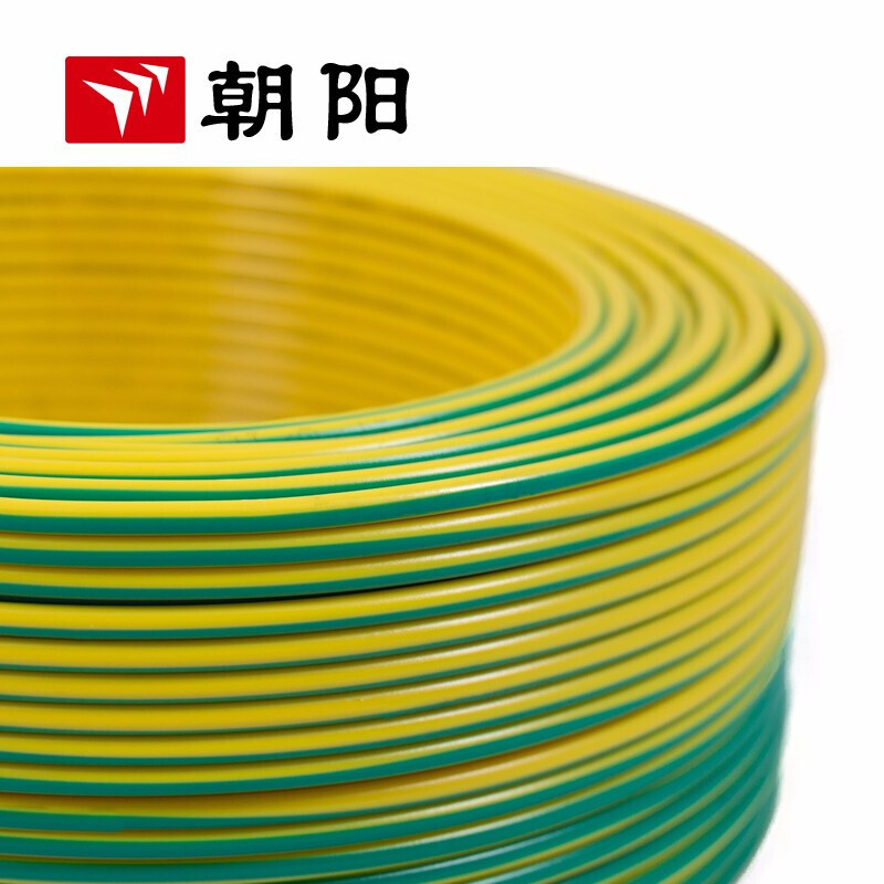 Chaoyang cable ZB-BV 4 cuadrados cable ignífugo estándar nacional cable de núcleo único cable de aire acondicionado de cobre de 100 metros bicolor image 3