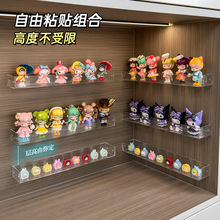 盲盒收纳展示架挂墙免打孔泡泡玛特手办盒卧室墙上客厅壁挂置物架