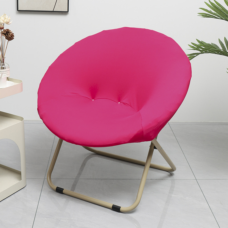 Solid color high elastic milk silk lazy chair cover moon chair cover dormitory chair cover office lunch break chair cover