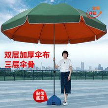 遮陽傘大雨傘太陽傘大號戶外擺攤大號庭院傘廣告活動圓傘雨棚折疊