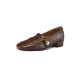 Cowhide T-Buckle Low Heel Square Mary Jane Shoes 2025 Spring French Style Retro Good Wearing Commuter Women's Shoes