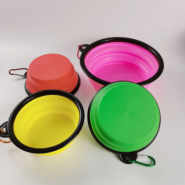 Factory spot Pet folding bowl cat bowl portable dog bowl food pot…