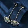 Fashionable accessory, earrings, trend zirconium, European style, simple and elegant design, internet celebrity