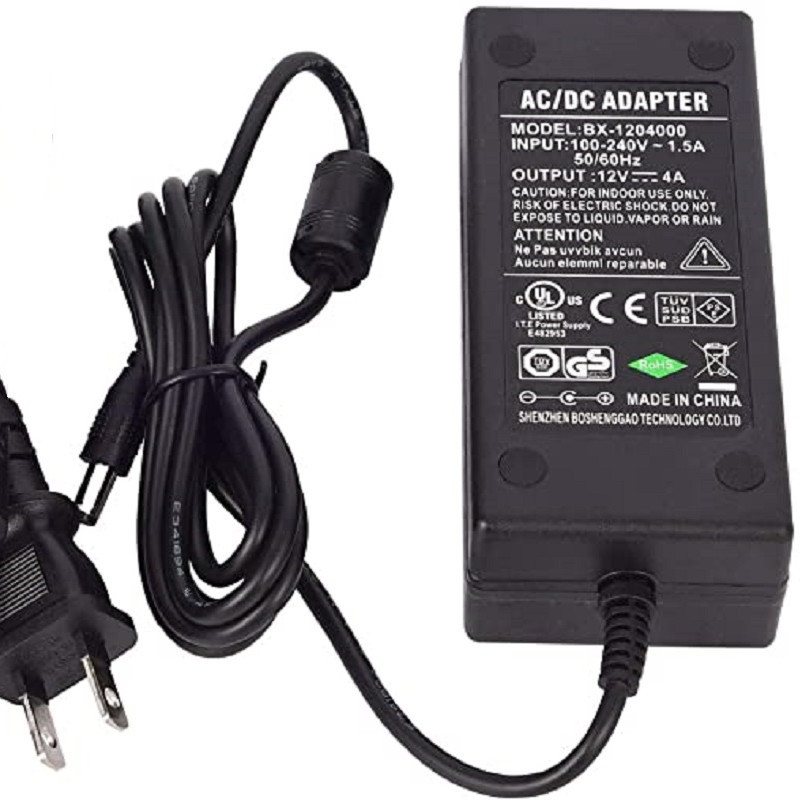 Japan PSE GS certification CCTV 12V4A power adapter surveillance camera 12V power supply