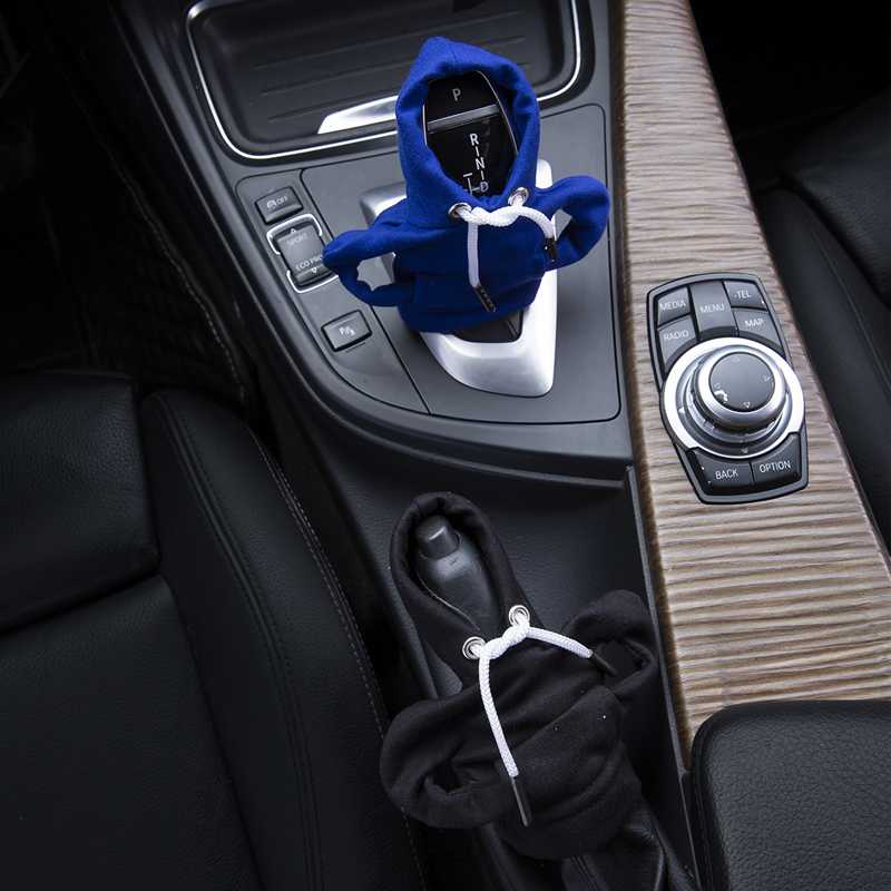 업그레이드된 블랙 + 블루 기어 핸들 커버 [2] 팩 [블랙 스트랩]